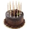 24 Pieces Party Long Thin Cake Candles Metallic Birthday Candles in Holders for Birthday Cakes Cupcake, Champagne Gold